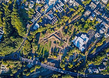 Die Baustelle des Wiehlparks Ende September 2021 aus der Drohnenperspektive. Foto: Stadt Wiehl Die Baustelle des Wiehlparks Ende September 2021 aus der Drohnenperspektive. Foto: Stadt Wiehl