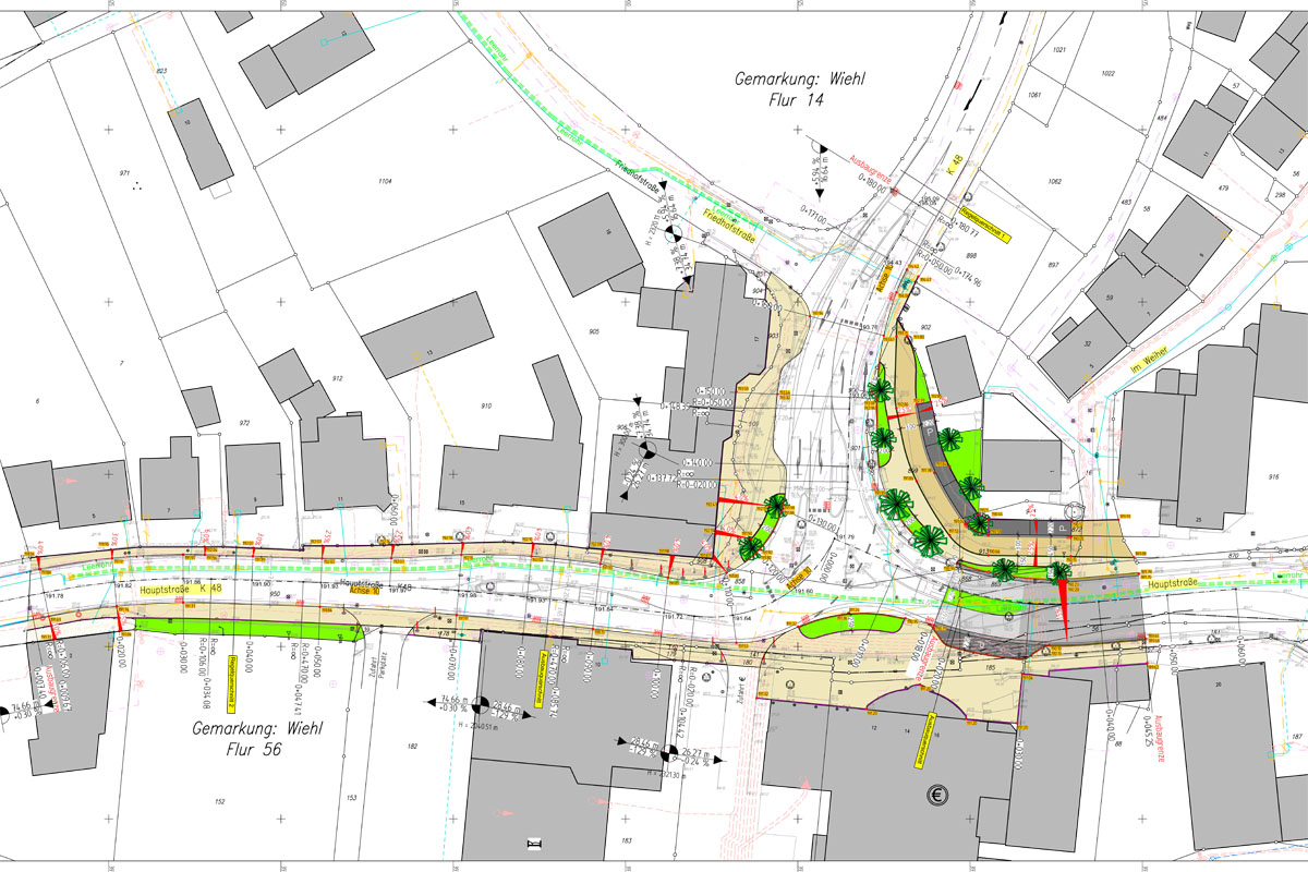 Der Ausführungsplan für den westlichen Stadteingang. Plan: Ingenieurbüro Osterhammel