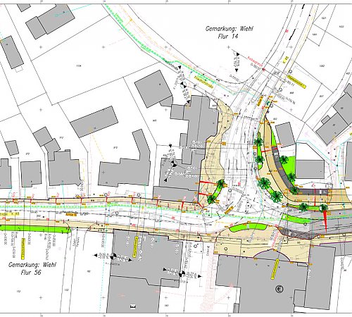 Der Ausführungsplan für den westlichen Stadteingang. Plan: Ingenieurbüro Osterhammel